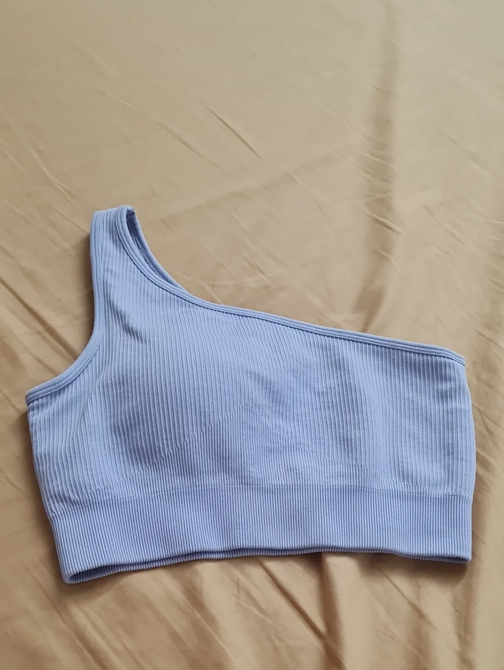 💥3for$15💥One-Shoulder Ribbed Bralette - Black